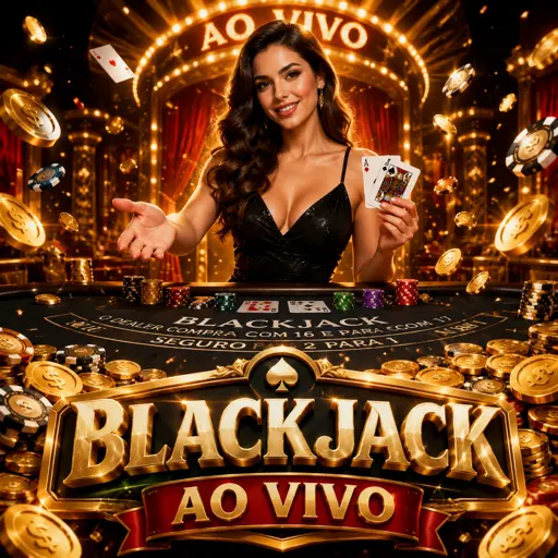 Mesa de blackjack ao vivo com dealer distribuindo cartas em tempo real